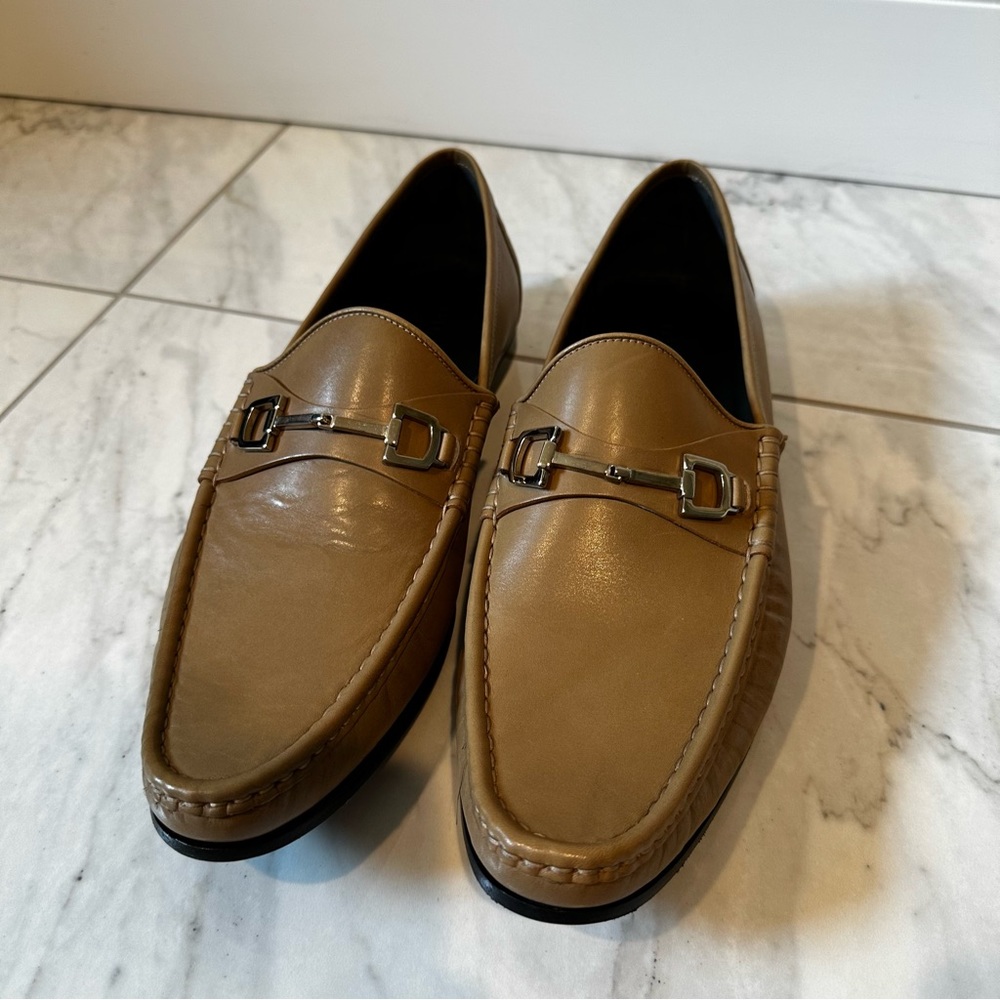 Tan Gucci Loafers